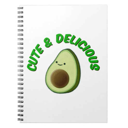 Cute en Delicious Avocado Notitieboek (Voorkant)
