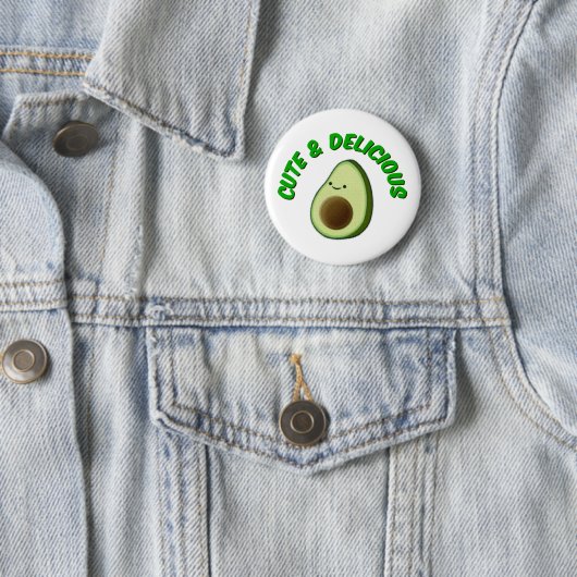 Cute en Delicious Avocado Ronde Button 5,7 Cm (In situ)