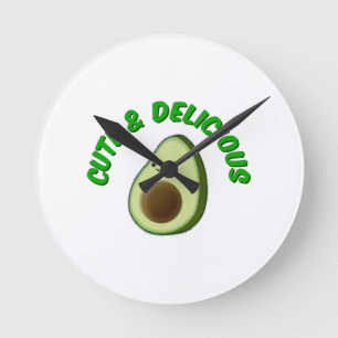 Cute en Delicious Avocado Ronde Klok