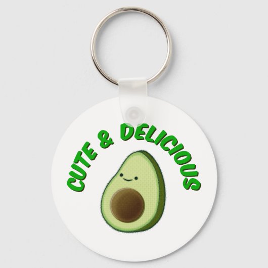 Cute en Delicious Avocado Sleutelhanger (Voorkant)