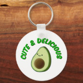 Cute en Delicious Avocado Sleutelhanger (Voorkant)