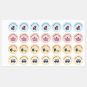 Cute en Eenvoudige Vervoer Aangepaste Naam Kindere Labels (Vel)