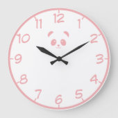 Cute en Elegant Pink Panda | Wandklok (Voorkant)