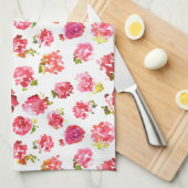 Cute en elegant roze  rozen patroon theedoek (Quarter Fold)