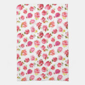 Cute en elegant roze  rozen patroon theedoek (Verticaal)