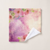 Cute en elegante waterverf floral bad handdoek (Wasdoekje)