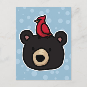 Cute en Friendly Beer en Kardinaal Briefkaart