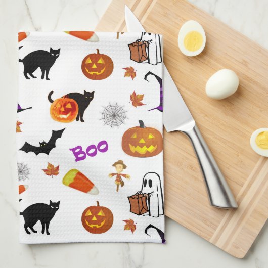 Cute en Fun Halloween Theedoek (Quarter Fold)