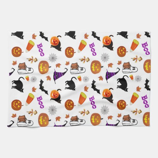 Cute en Fun Halloween Theedoek (Horizontaal)