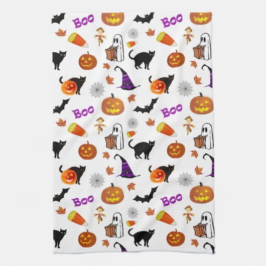 Cute en Fun Halloween Theedoek (Verticaal)
