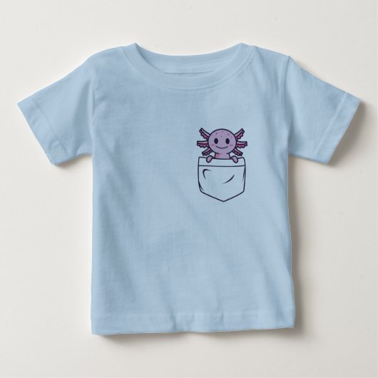 Cute en Funny Axolotl in zak met T-Shirt Classic R (Voorkant)