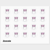 Cute en Funny Axolotl in zak met T-Shirt Ronde Sticker (Vel)