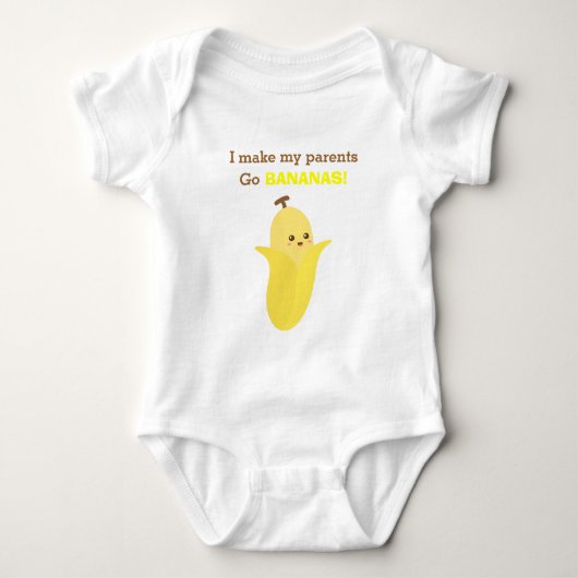 Cute en Funny Banana, voor baby's Romper (Voorkant)