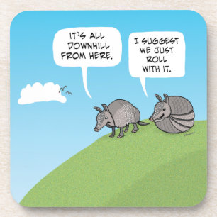 Cute en grappig met Armadillos Bier Onderzetter