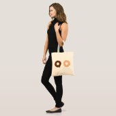 Cute en grappige canvas tas voor twee donuts (Voorkant (model))
