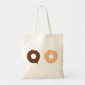 Cute en grappige canvas tas voor twee donuts (Voorkant)