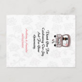 Cute en grappige cartoon, net getrouwd met een aut uitnodiging briefkaart (Achterkant)