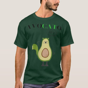 Cute en grappige Cat avocado-afbeelding voor vrouw T-shirt