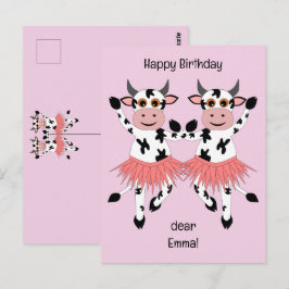 Cute en grappige danskoeien briefkaart