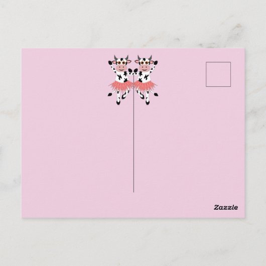 Cute en grappige danskoeien briefkaart (Achterkant)