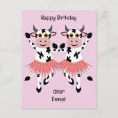Cute en grappige danskoeien briefkaart (Voorkant)