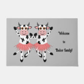 Cute en grappige danskoeien deurmat (Voorkant)