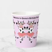 Cute en grappige danskoeien papieren bekers (Links)
