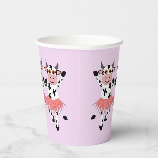 Cute en grappige danskoeien papieren bekers (Rechts)