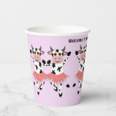 Cute en grappige danskoeien papieren bekers (Voorkant)