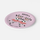 Cute en grappige danskoeien papieren bordje (Gekanteld)