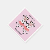 Cute en grappige danskoeien servet (Hoek)