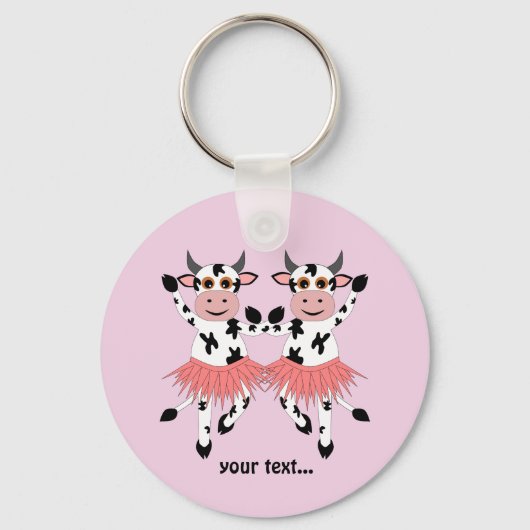 Cute en grappige danskoeien sleutelhanger (Achterkant)