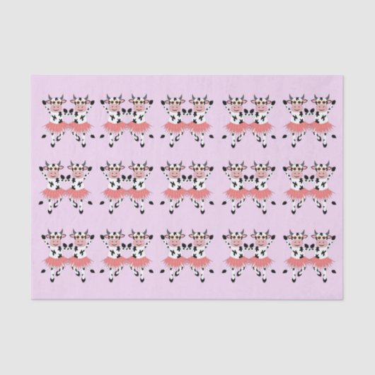 Cute en grappige danskoeien tissuepapier (Voorkant)