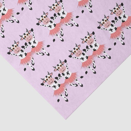 Cute en grappige danskoeien tissuepapier (Detail)