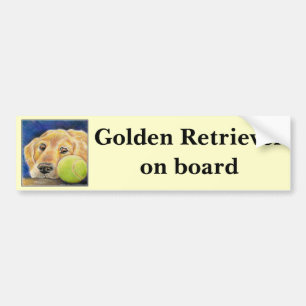 Cute en grappige Golden Retriever Bumpersticker