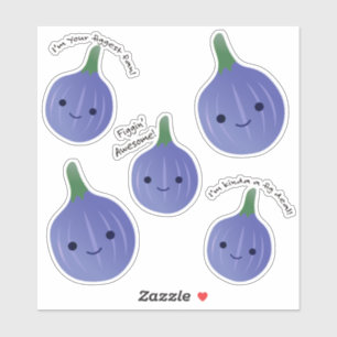 Cute en grappige Kawaii Figs Sticker Set