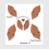 Cute en grappige Kawaii Sweet Potato Sticker Set (Vel)