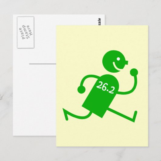 Cute en grappige marathon briefkaart (Voorkant / Achterkant)