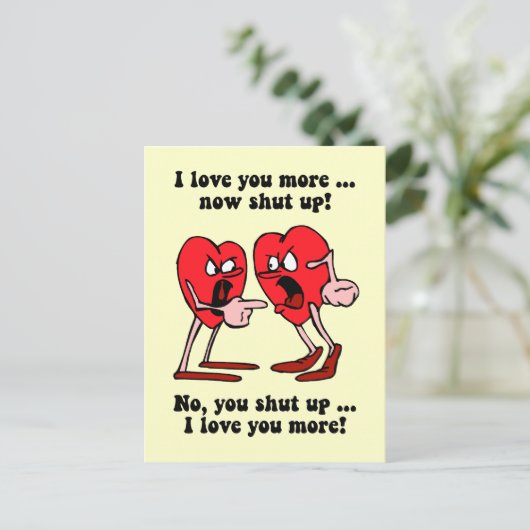 Cute en grappige Valentijnsdag Feestdagenkaart (Staand voorkant)