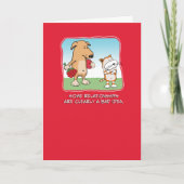 Cute en grappige Valentijnsdag kaart: hond en kat Feestdagen Kaart (Voorkant)