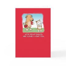 Cute en grappige Valentijnsdag kaart: hond en kat