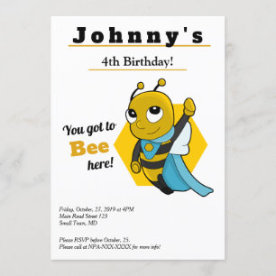 Cute en grappige verjaardagsuitnodiging voor een k kaart