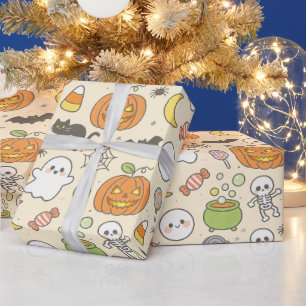 Cute en griezelige feestcadeauverpakking, Leuke Ha Cadeaupapier