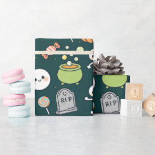 Cute en griezelige feestcadeauverpakking, Leuke Ha Cadeaupapier