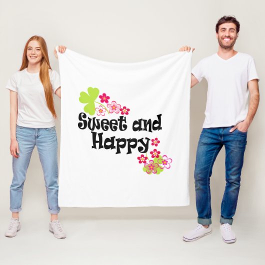 Cute en happy fleece deken (In situ)