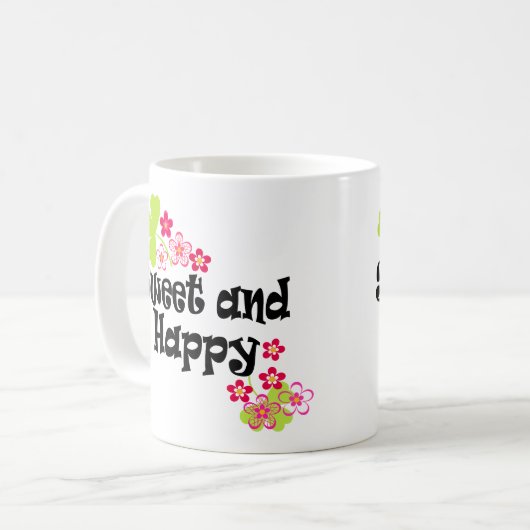 Cute en happy koffiemok (Voorkant links)