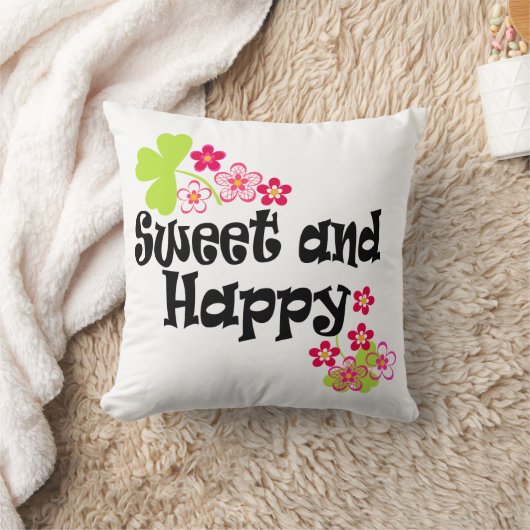 Cute en happy kussen (Deken)