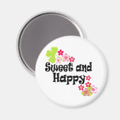 Cute en happy magneet (Voorkant / Achterkant)
