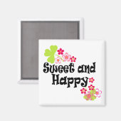 Cute en happy magneet (Voorkant / Achterkant)