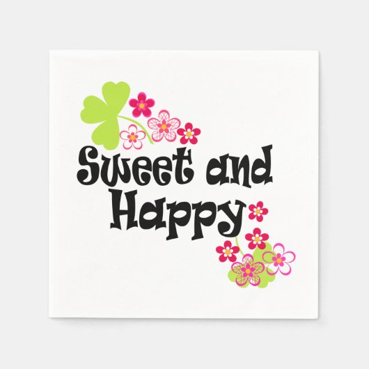 Cute en happy servet (Voorkant)